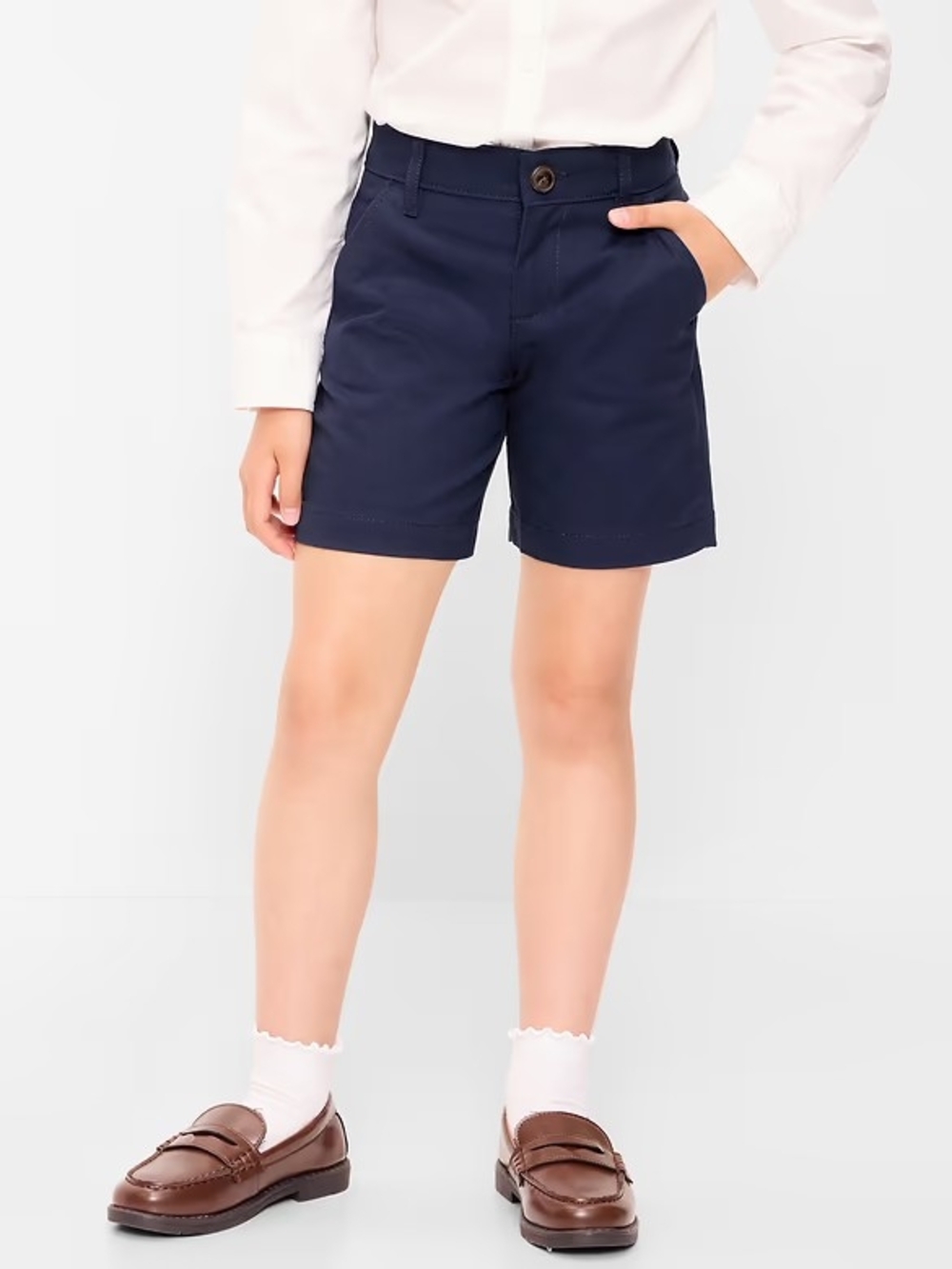 Old Navy Girls Bermuda Navy School Shorts NWT!
